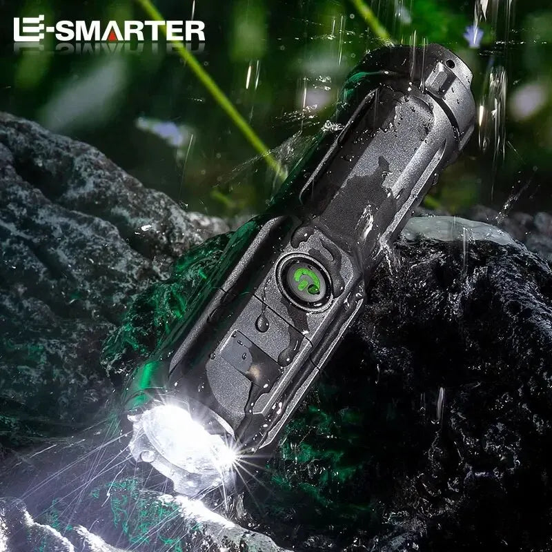 Rechargeable LED Torch Waterproof Camping Fishing Flashlight