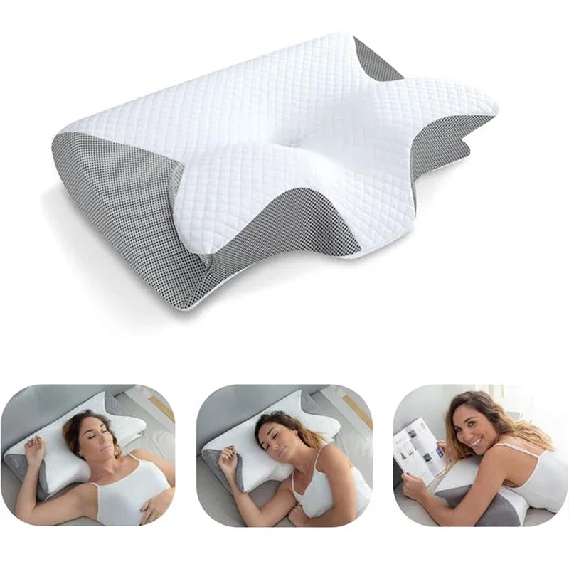 Ergonomic Contour Orthopedic Pillow for Neck Pain, Contoured Support and Neck Pillow