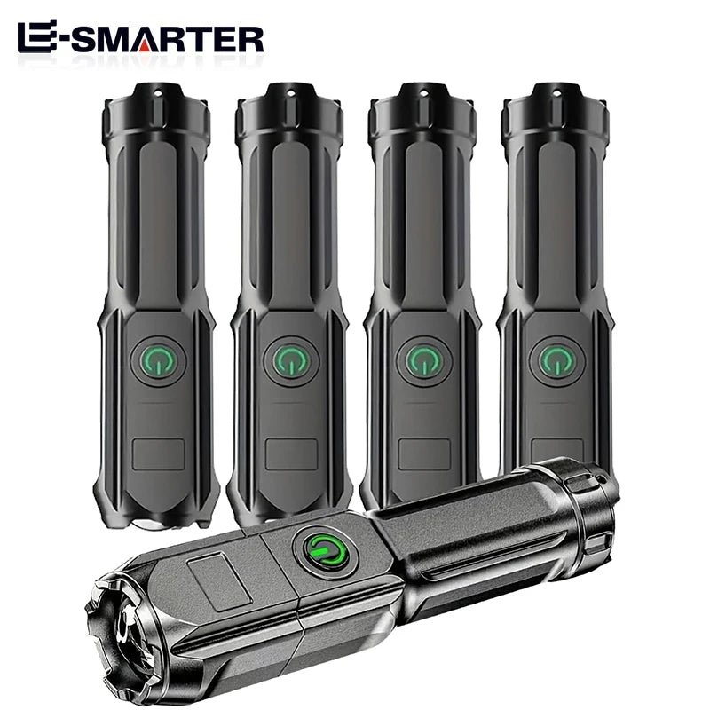 Rechargeable LED Torch Waterproof Camping Fishing Flashlight