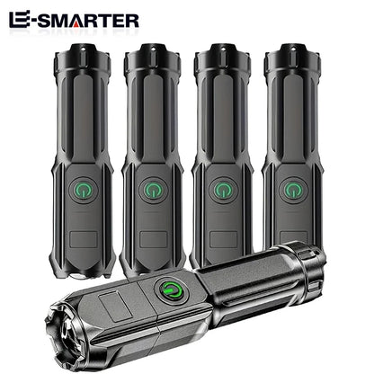 Rechargeable LED Torch Waterproof Camping Fishing Flashlight